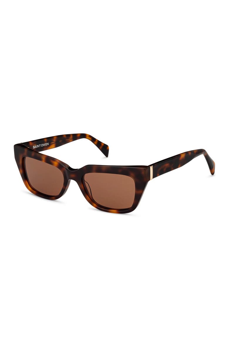 Ballad Angular Cat Eye Sunglasses, Alternate, color, WARM TORTOISE/BROWN