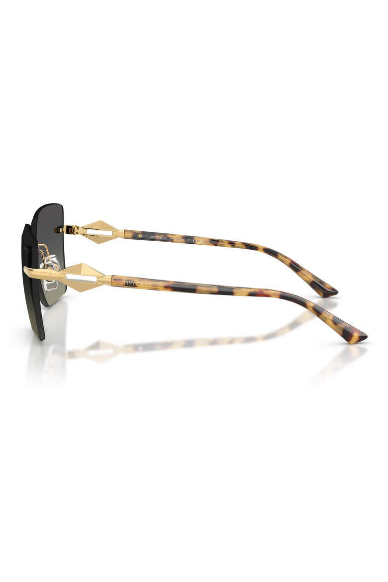 59mm Gradient Square Sunglasses, Alternate, color, GOLD / GREY GRADIENT