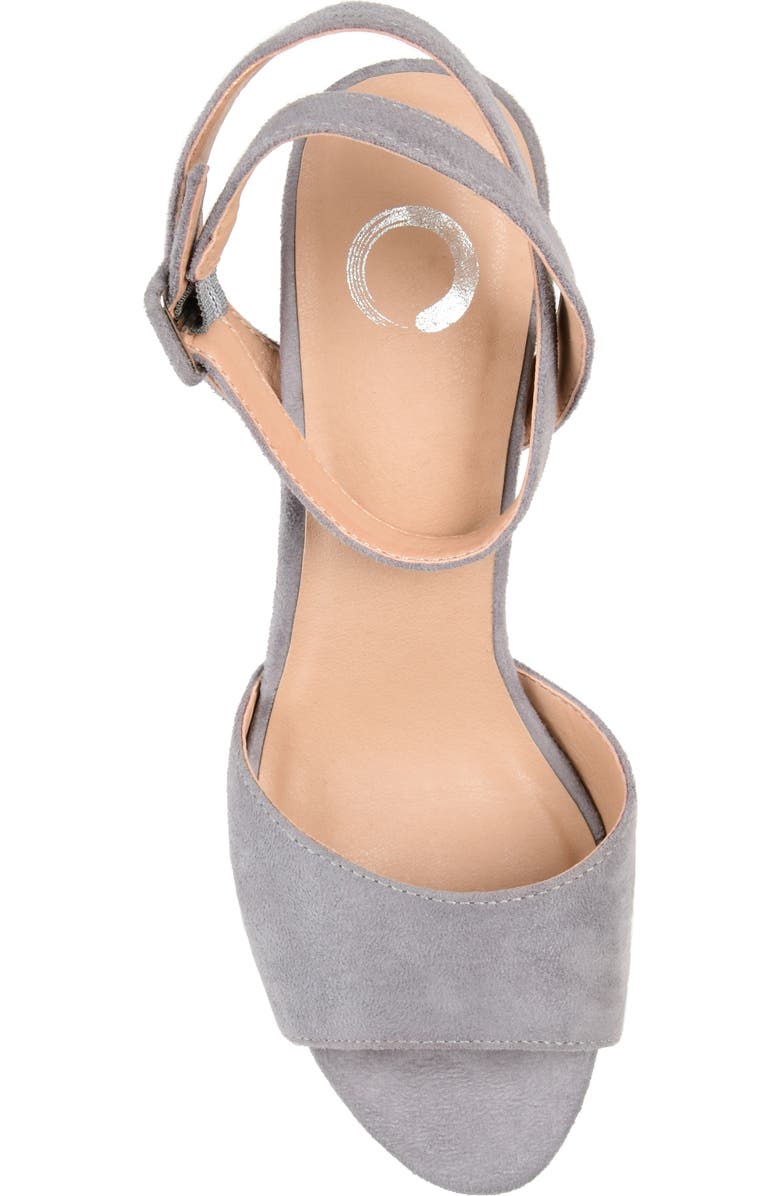 Journee Collection Nairri Platform Sandal - Wide Width, Alternate, color, Grey