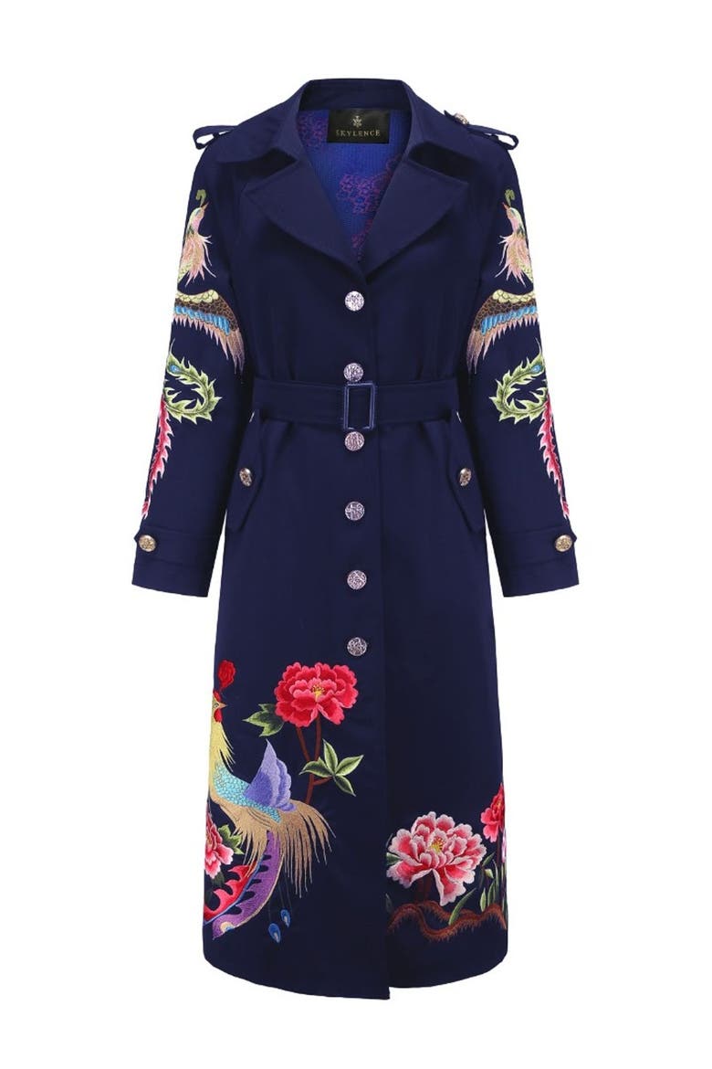 Phoenix Heritage Trench Coat, Main, color, Navy