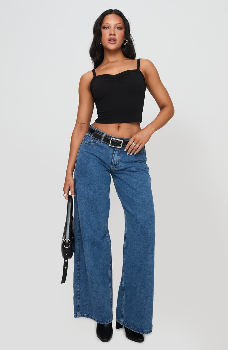 Princess Polly Essential Rib Camisole, Alternate, color, Black