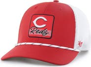 '47 Men's '47 Red/White Cincinnati Reds Scratch Adjustable Trucker Hat