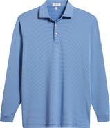 Peter Millar Jubilee Stripe Long Sleeve Performance Golf Polo