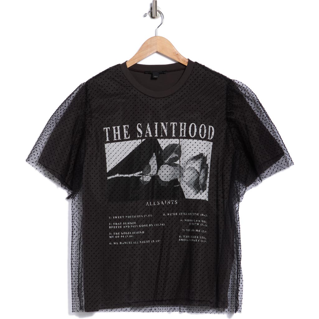 Allsaints Rosekis Tommi Graphic T-shirt In Black