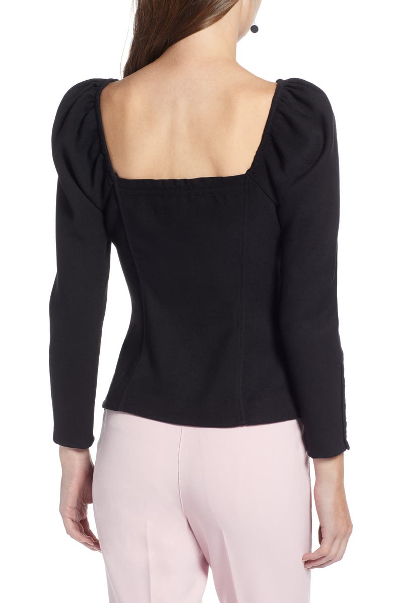 Something Navy Fitted Square Neck Top, Alternate, color, 