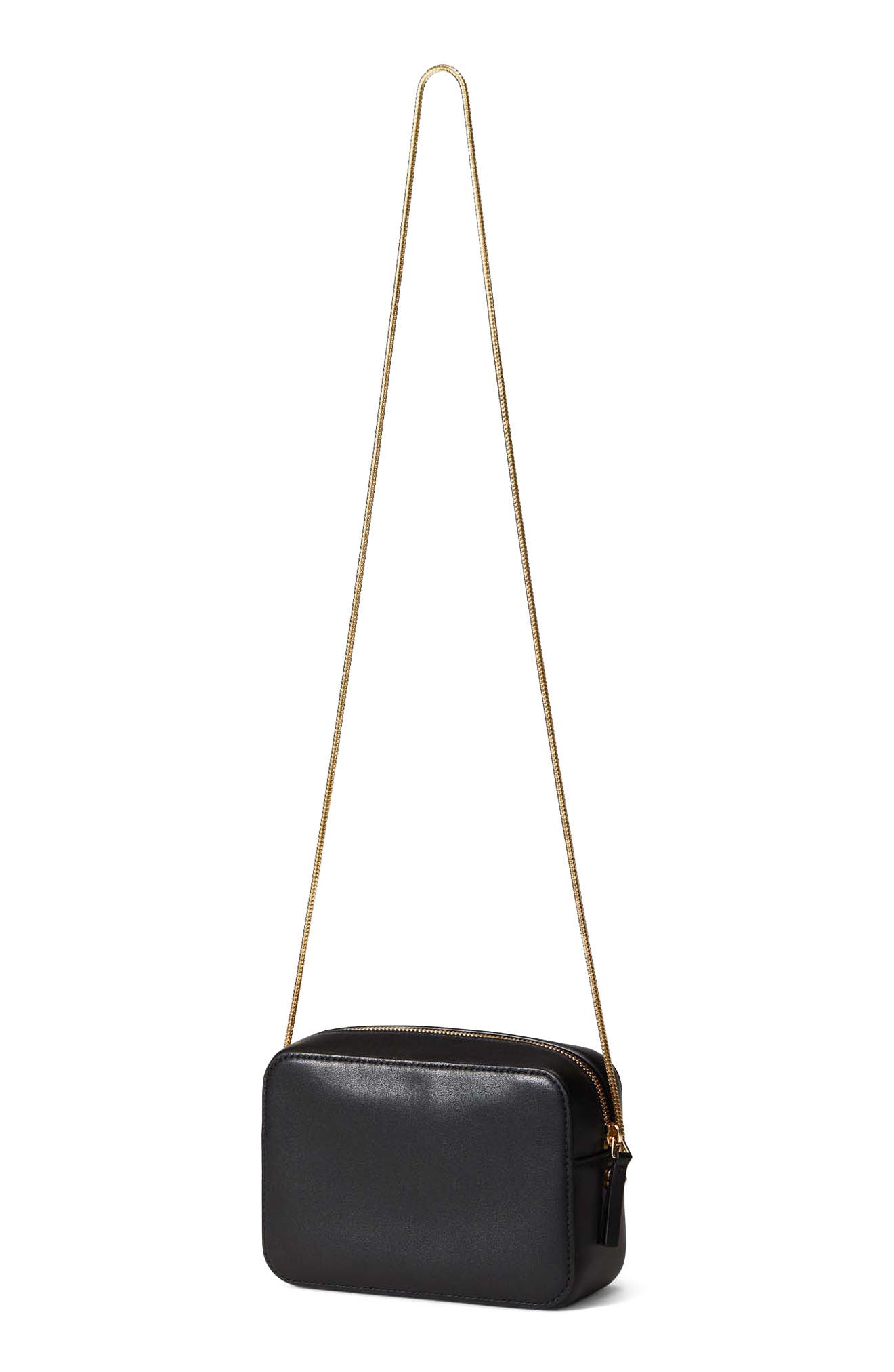 Boxy Chain Leather Crossbody Bag