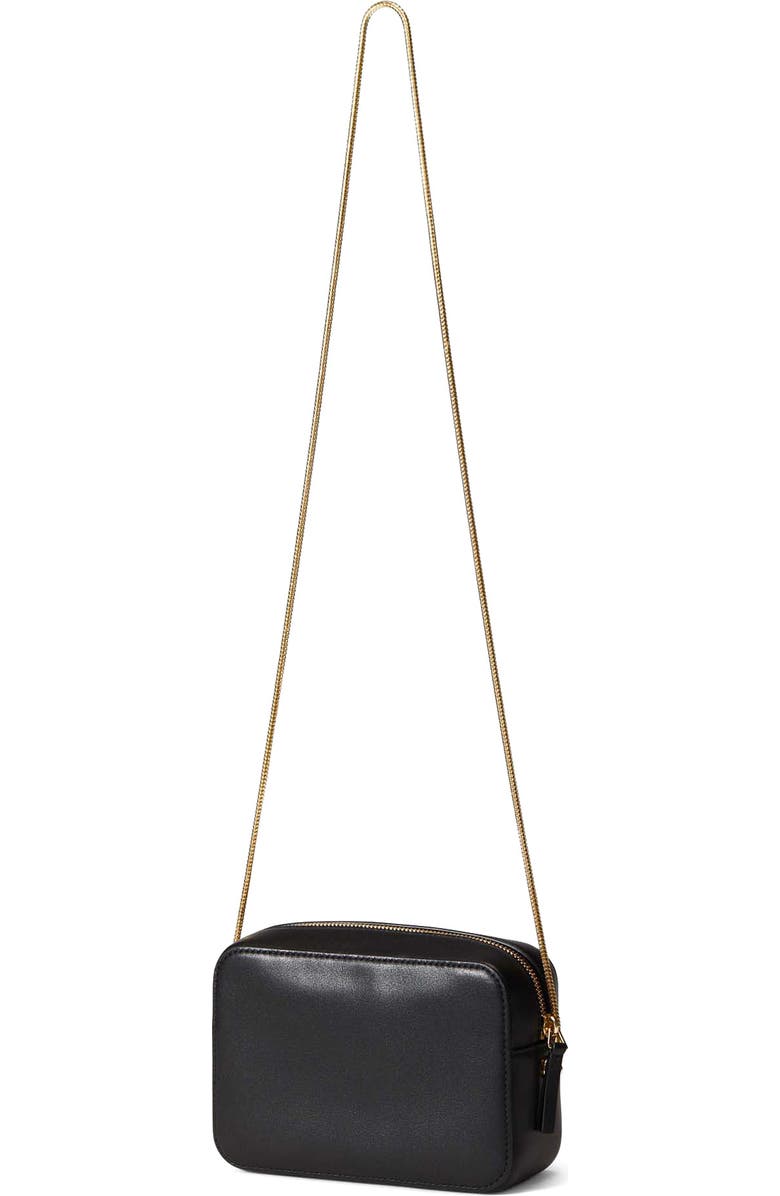 Veronica Beard Boxy Chain Leather Crossbody Bag, Alternate, color, Black