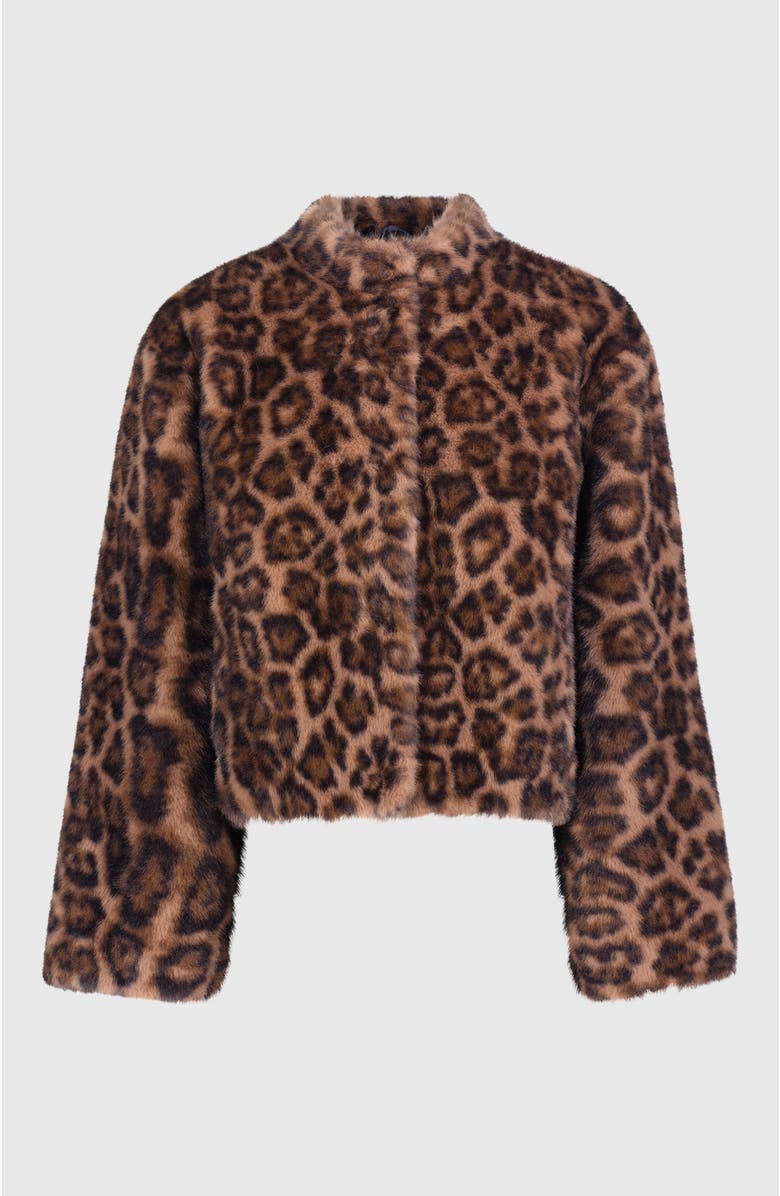 Lyla Grant Fur-Free Mink (Faux Fur) Collarless Jacket, Alternate, color, Lprd Print