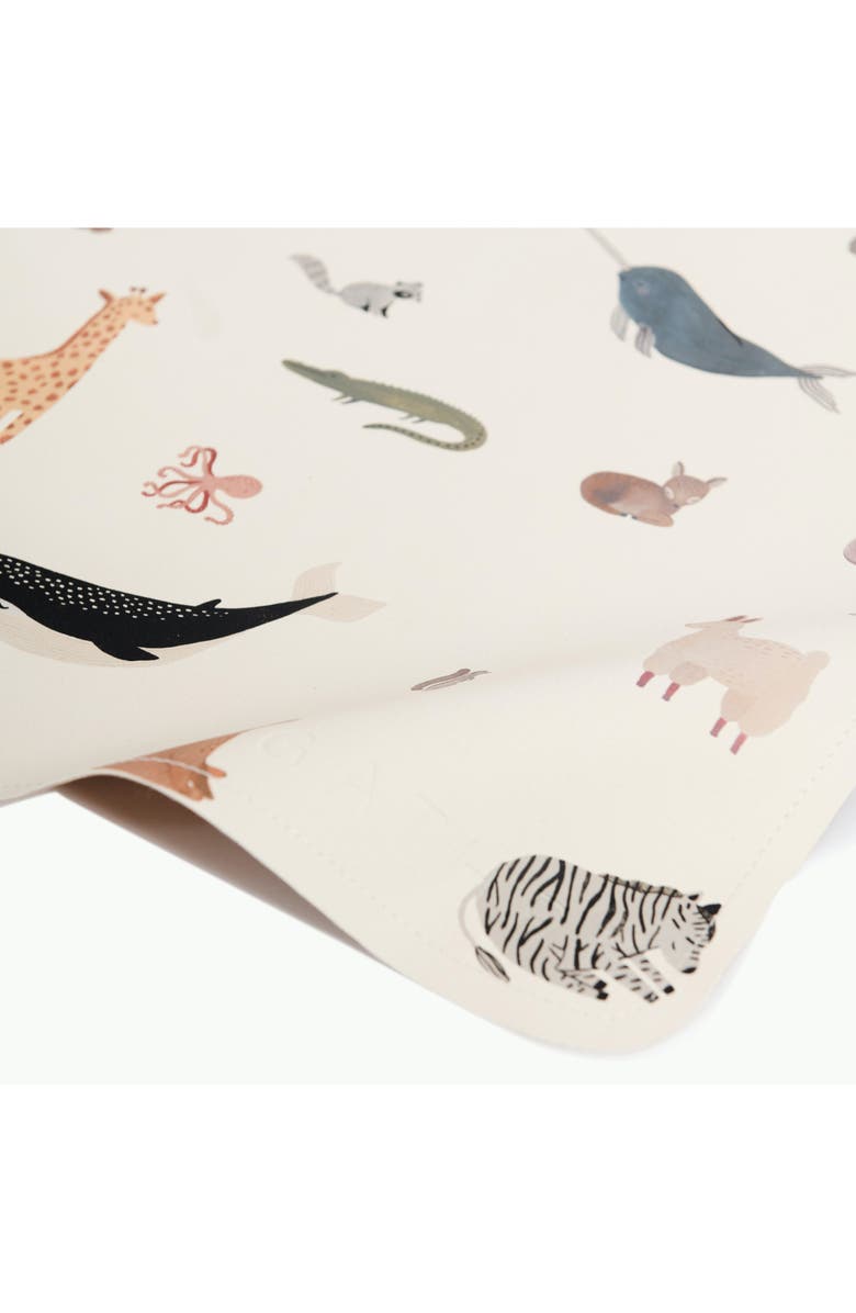 GATHRE Animal Print Water Resistant Highchair Mat, Alternate, color, 