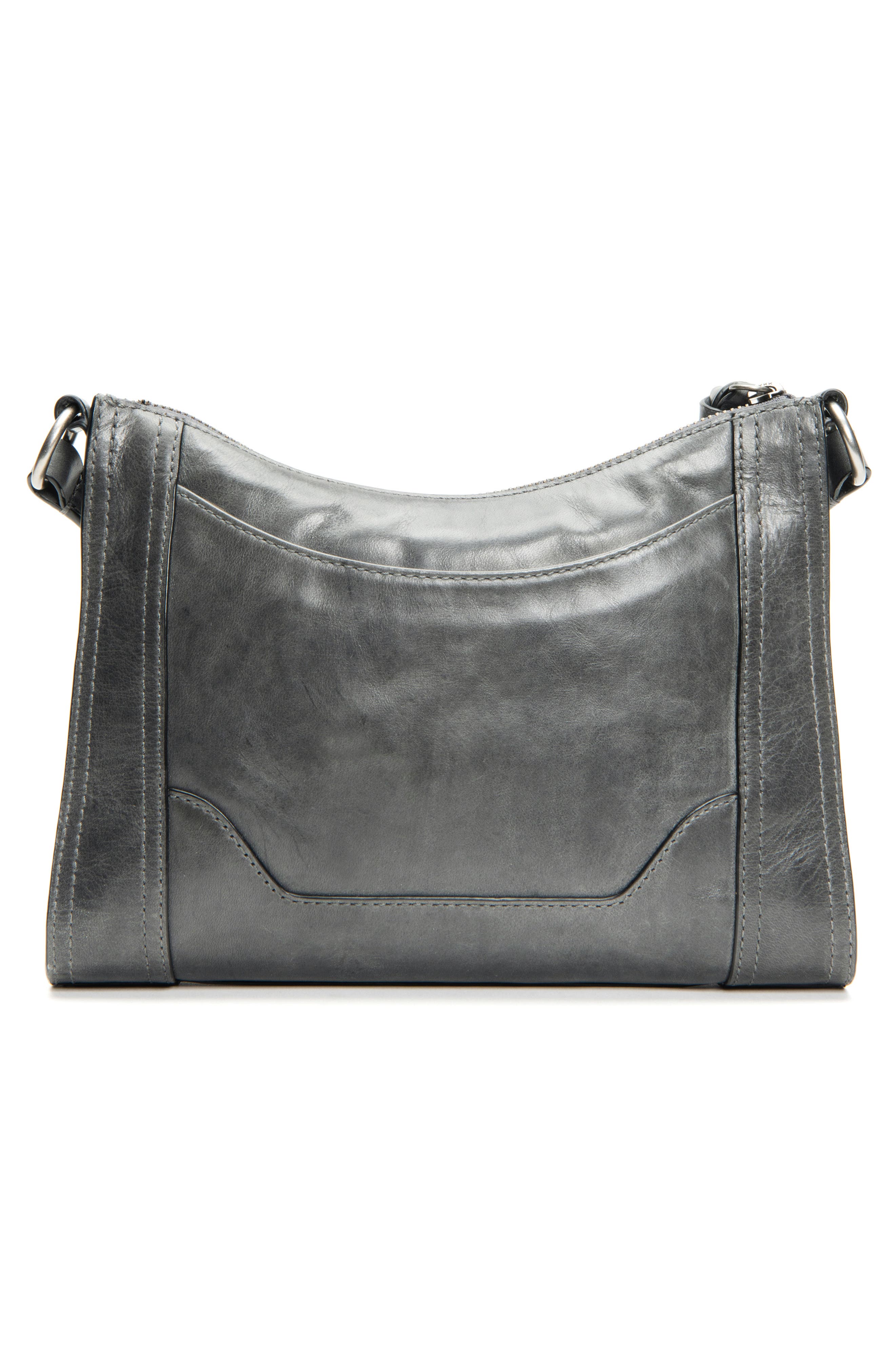 Frye Melissa Leather Crossbody Bag, Alternate, color, Carbon