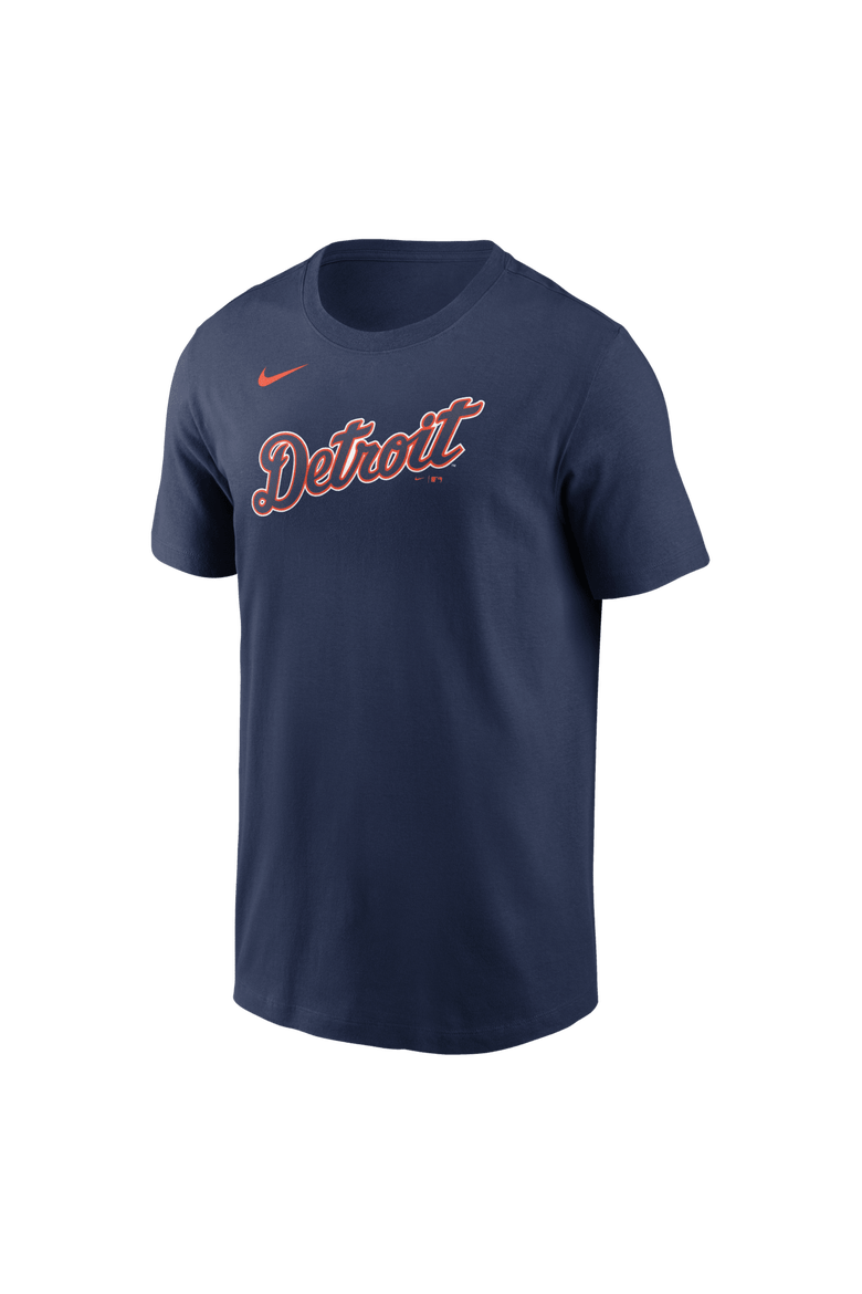 Men's Nike  Navy Detroit Tigers Alternate Wordmark T-Shirt, Alternate, color, Navy