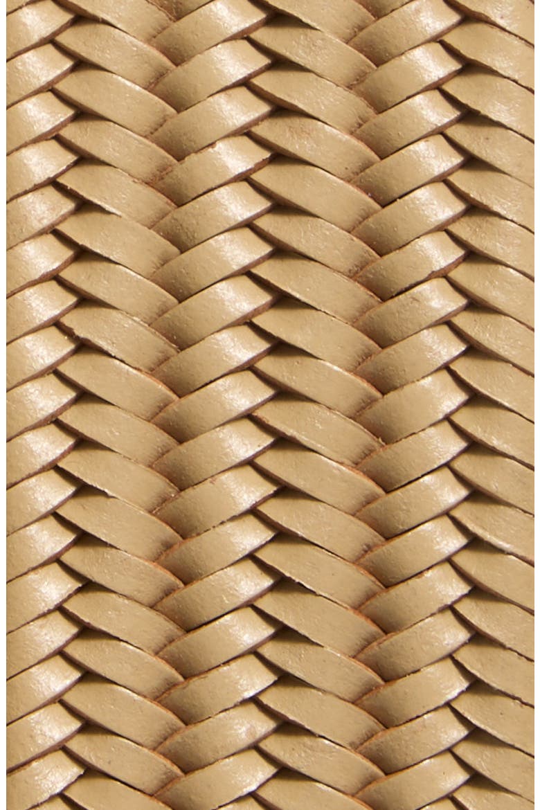 Diego Woven Leather Stretch Belt, Alternate, color, TAN STOCK