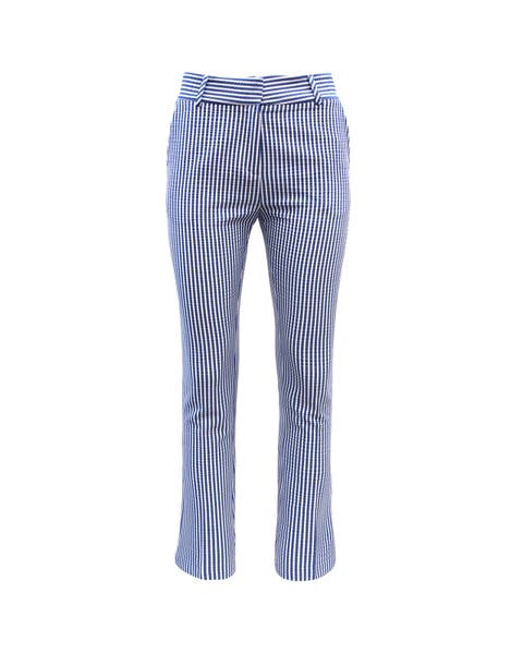 Thetis Striped Cropped Bootcut Pant