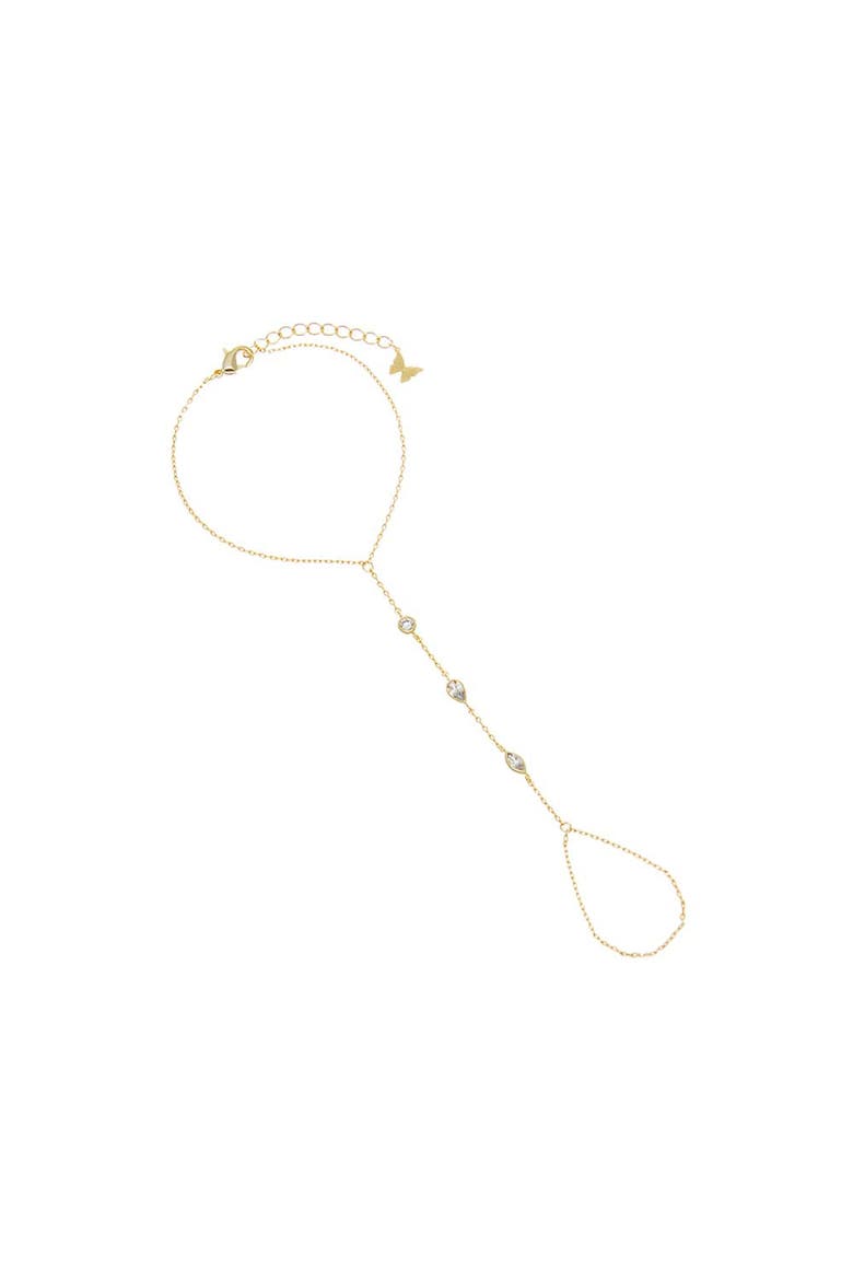 Multishape CZ Station Hand Chain, Main, color, Gold