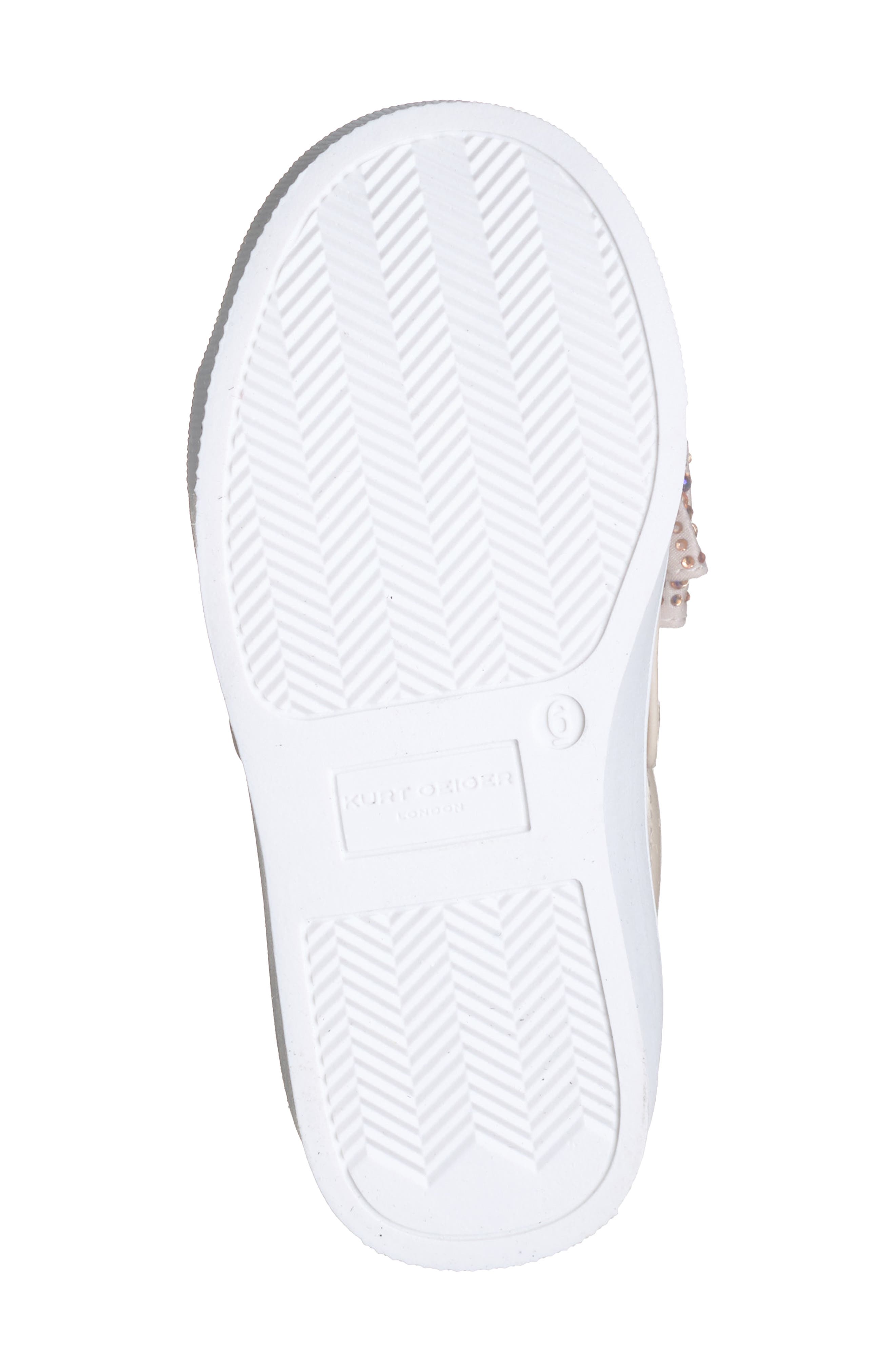 Kurt Geiger London Kids' Mini Laney Bow Sneaker, Alternate, color, Bone