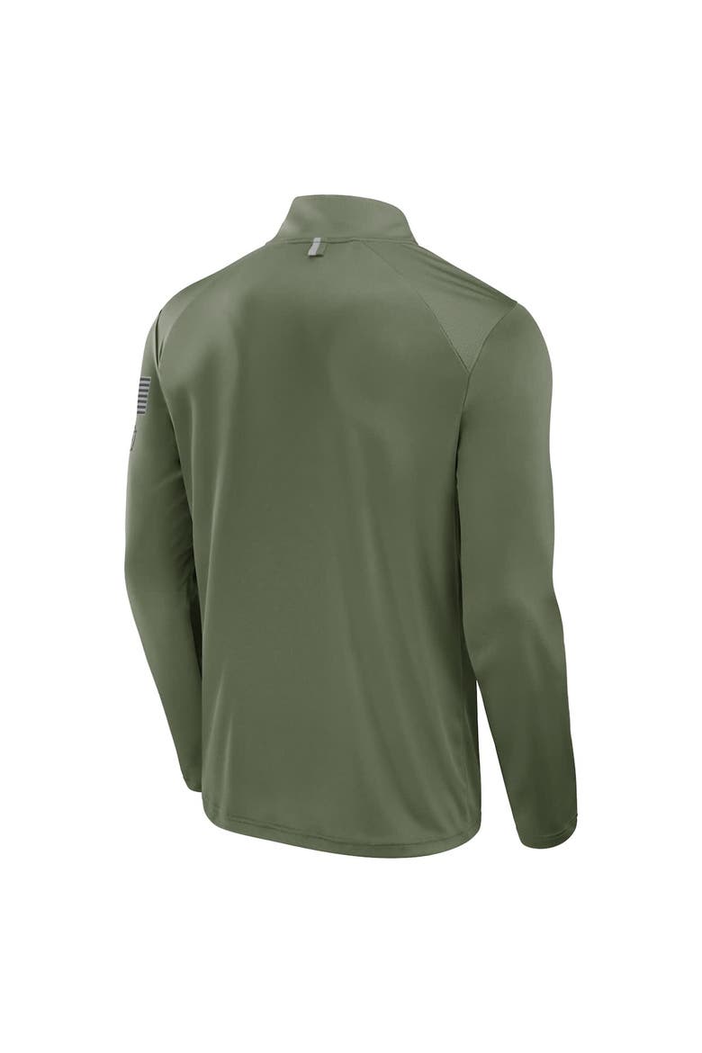 Men's Fanatics Olive Oklahoma Sooners OHT Military Appreciation Defender Quarter-Zip Jacket, Alternate, color, Olive