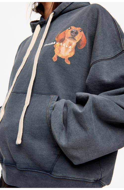 Bimba Y Lola Dachshund Logo Hoodie In Blue