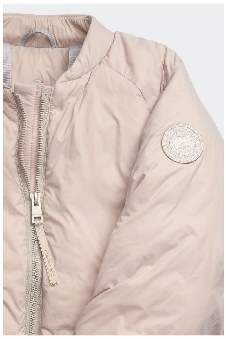 Elba 750 Fill Power Down Packable Bomber Jacket, Alternate, color, LIMESTONE