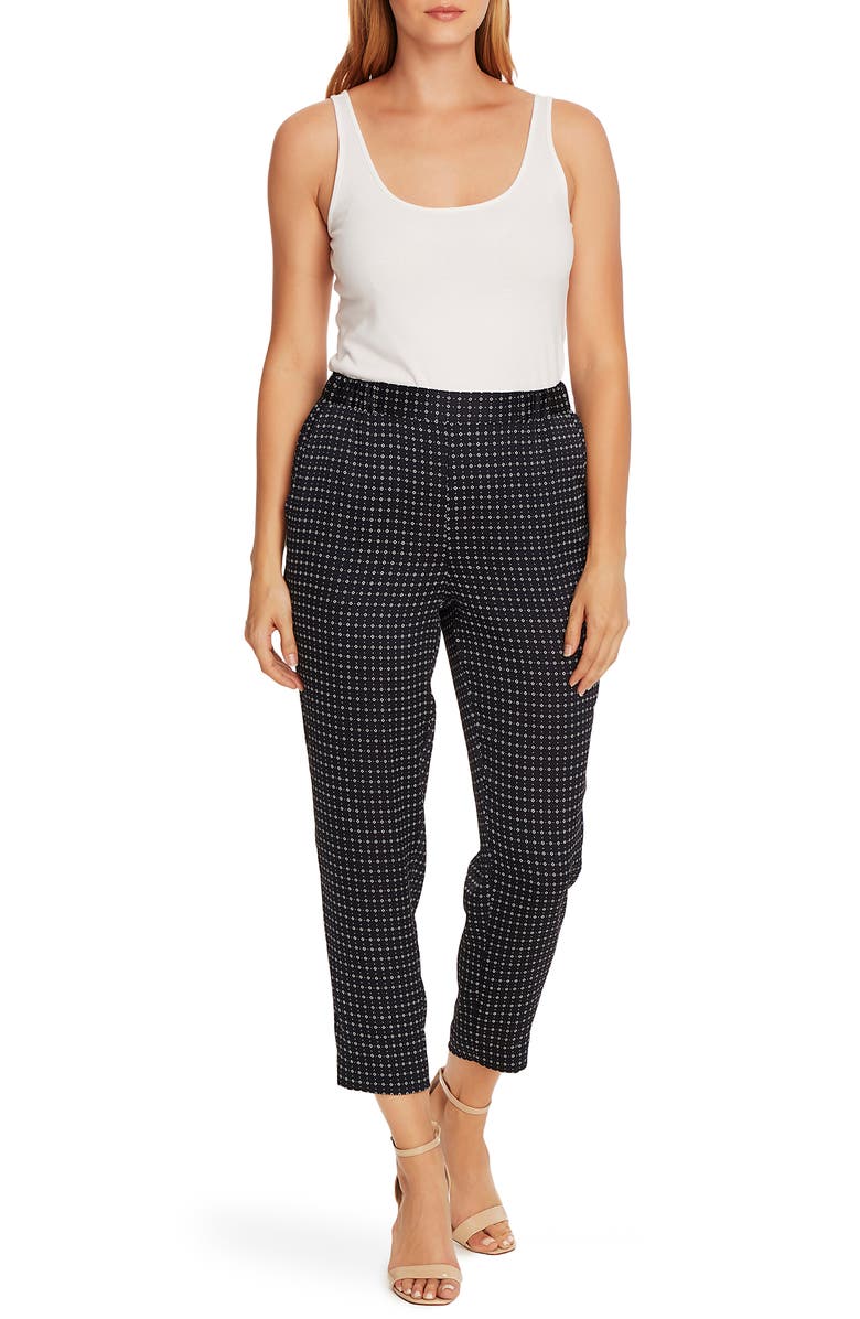 Vince Camuto Geo Slim Leg Pull-On Pants, Alternate, color, 