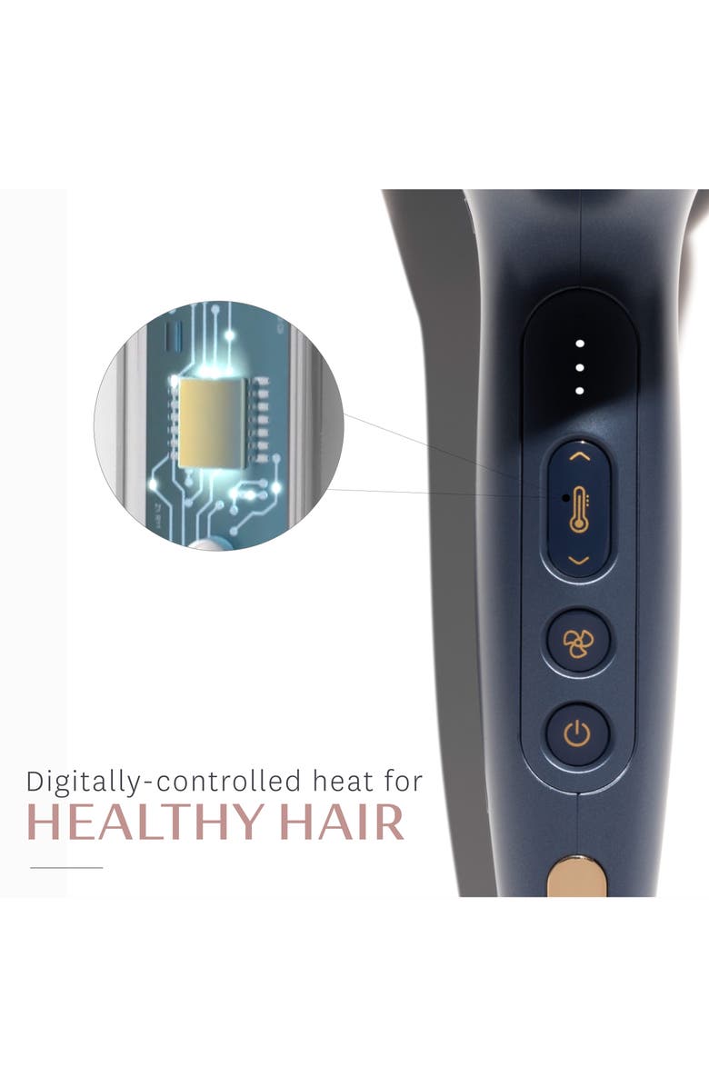 T3 Midnight Blue Cura Professional Digital Ionic Hair Dryer, Alternate, color, 