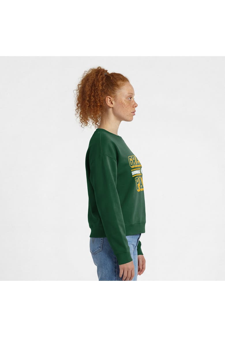 Women's Champion  Green Green Bay Packers Powerblend Fleece Sweatshirt, Alternate, color, Green