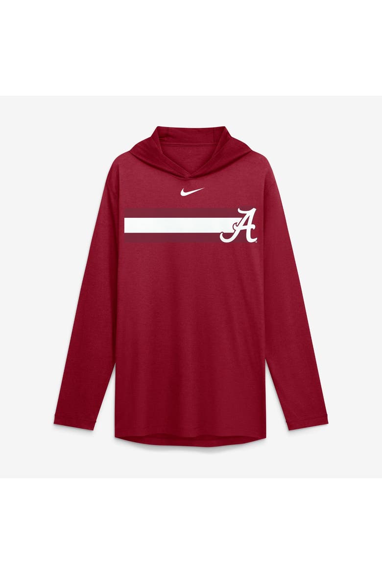 Men's Nike Crimson Alabama Crimson Tide Primetime Pattern Tri-Blend Dri-FIT Long Sleeve Hooded T-Shirt, Main, color, Crimson