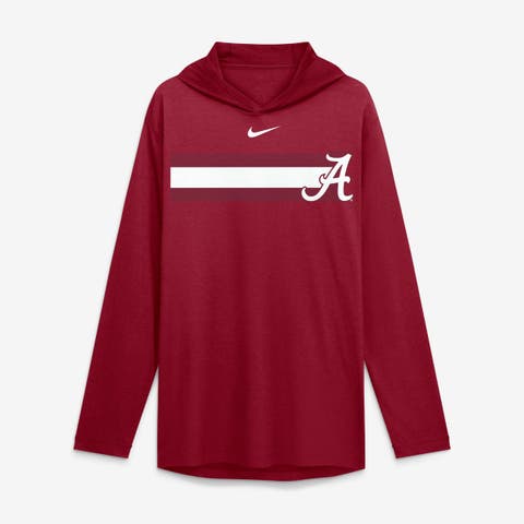 Men's Nike Crimson Alabama Crimson Tide Primetime Pattern Tri-Blend Dri-FIT Long Sleeve Hooded T-Shirt