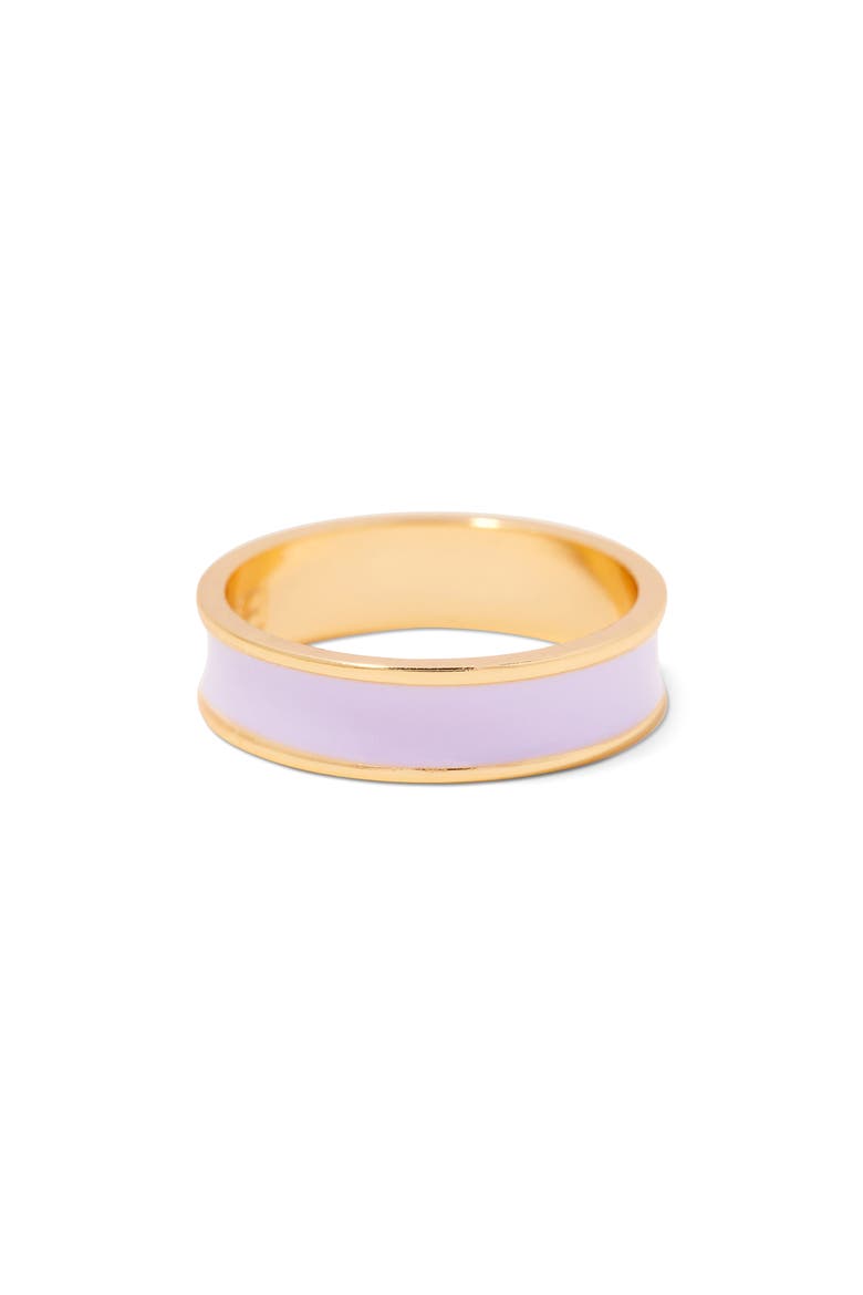 Madison Enamel Ring, Alternate, color, GOLD/LAVENDER