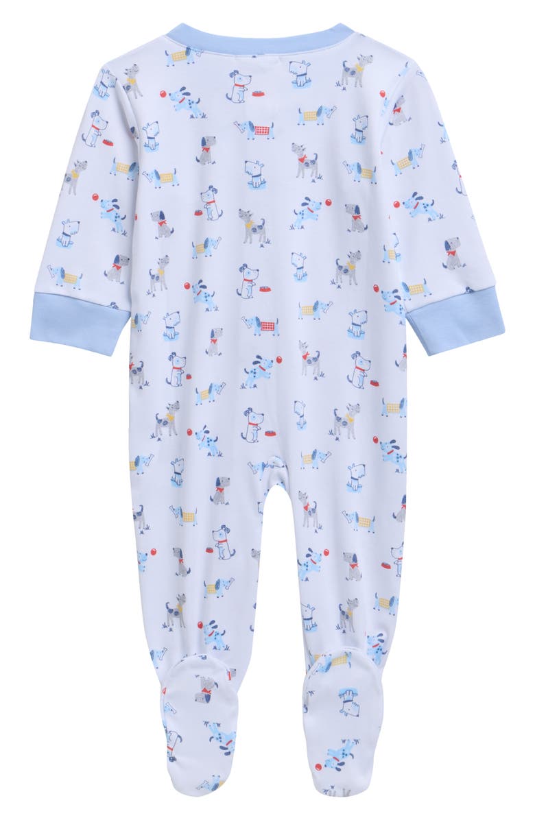 Kissy Kissy Zip-Up Pima Cotton Footie, Alternate, color, Multi