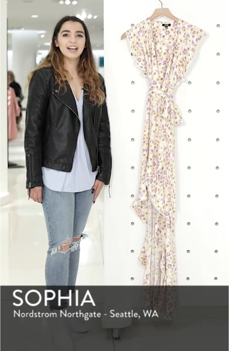 Andrea Ruffle Wrap Dress, sales video thumbnail