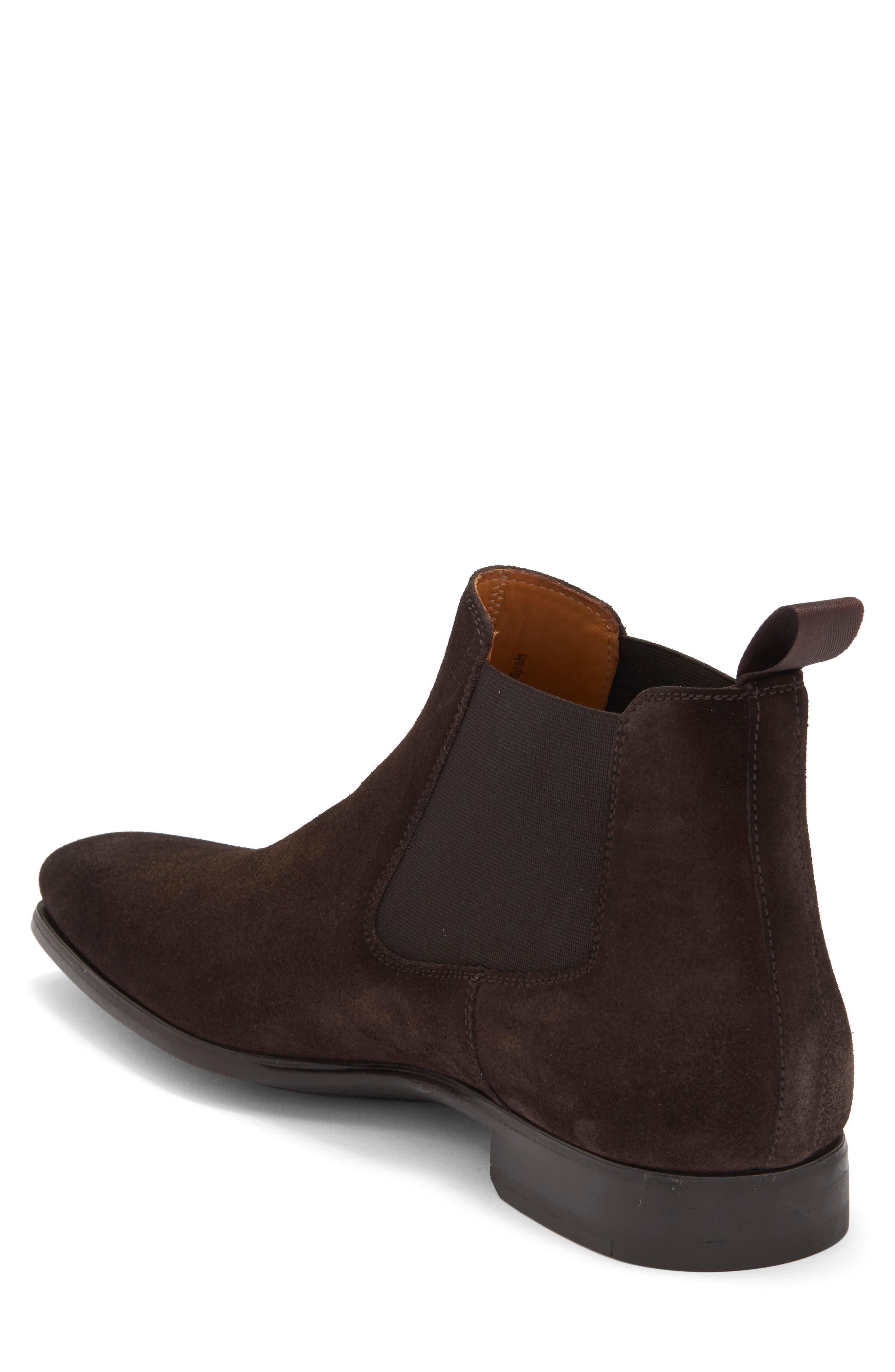 Magnanni Shaw Suede Chelsea Boot, Alternate, color, Brown
