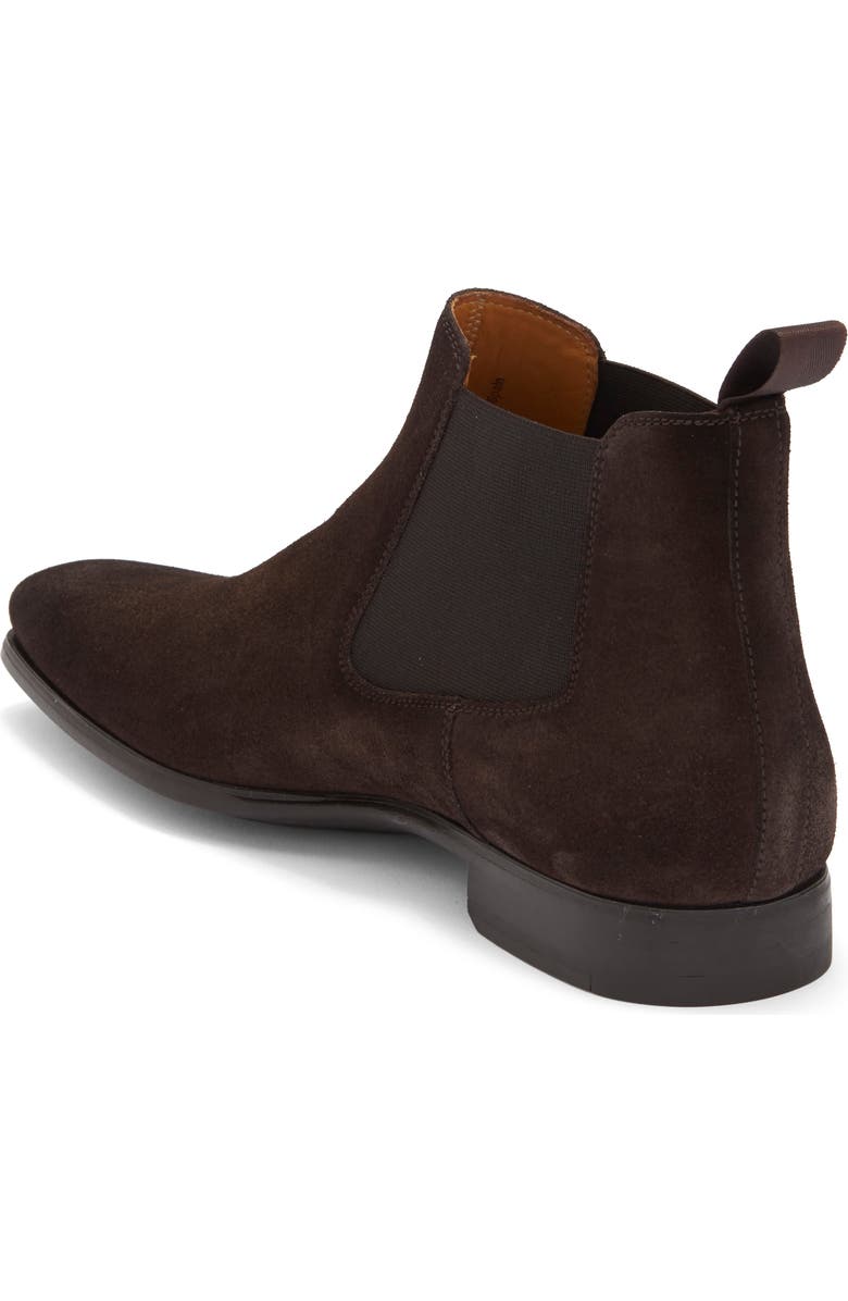 Magnanni Shaw Suede Chelsea Boot, Alternate, color, Brown