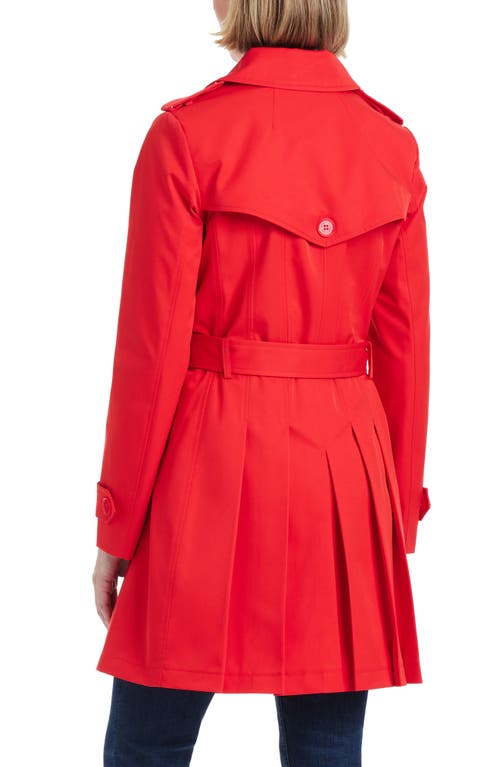 Kate Spade New York Short Trench Coat In Classic Red