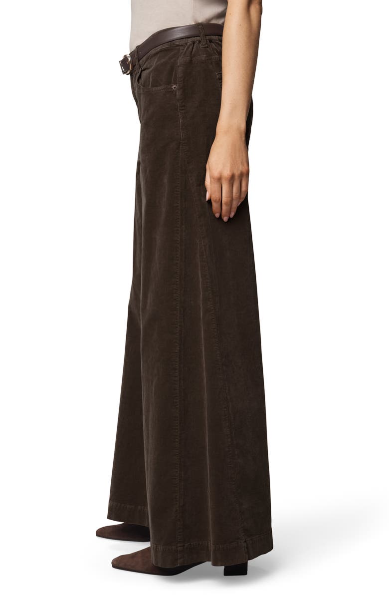 Splendid Monroe Wide Leg Corduroy Pants, Alternate, color, Soft Chocolate Brown