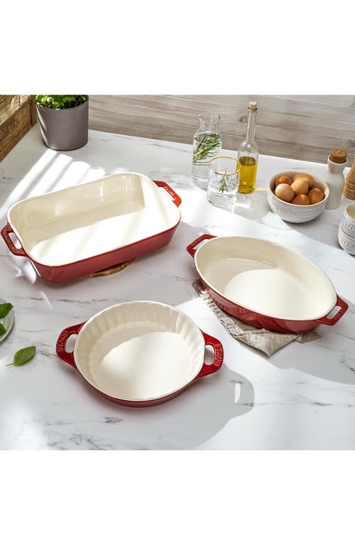 Staub Ceramic 9-inch Pie Dish In Red