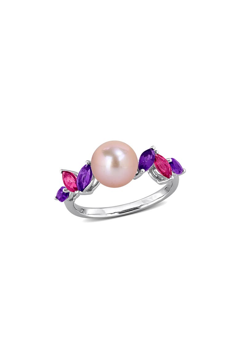 Pink Freshwater Pearl Ring, Main, color, PINK MULTI