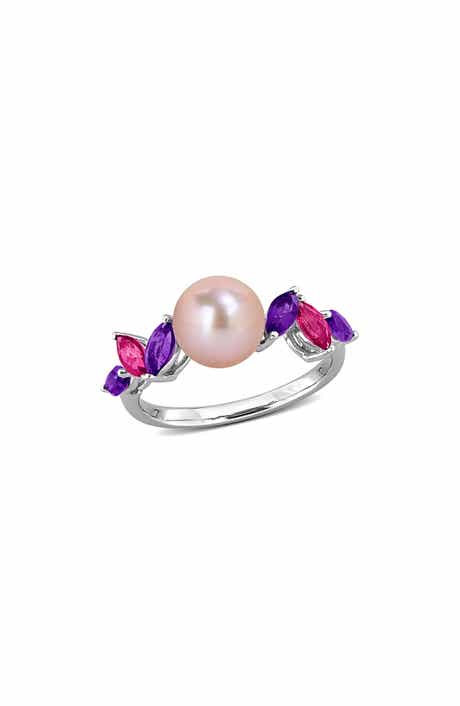 DELMAR Pink Freshwater Pearl Ring