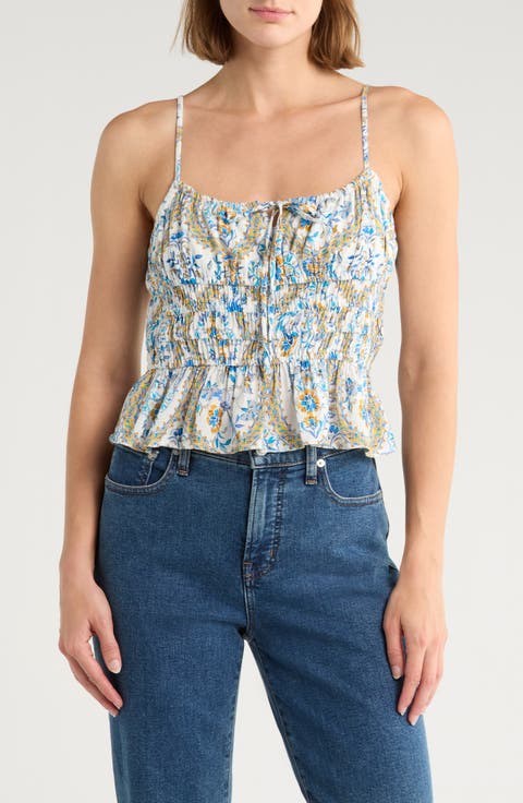 Strappy Smocked Camisole