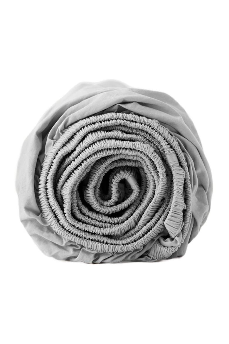 Organic Cool-Air Percale Fitted Sheet, Main, color, Lunar