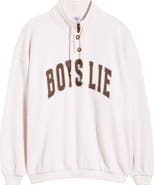 BOYS LIE Smoke & Mirrors Crewneck Henley Pullover
