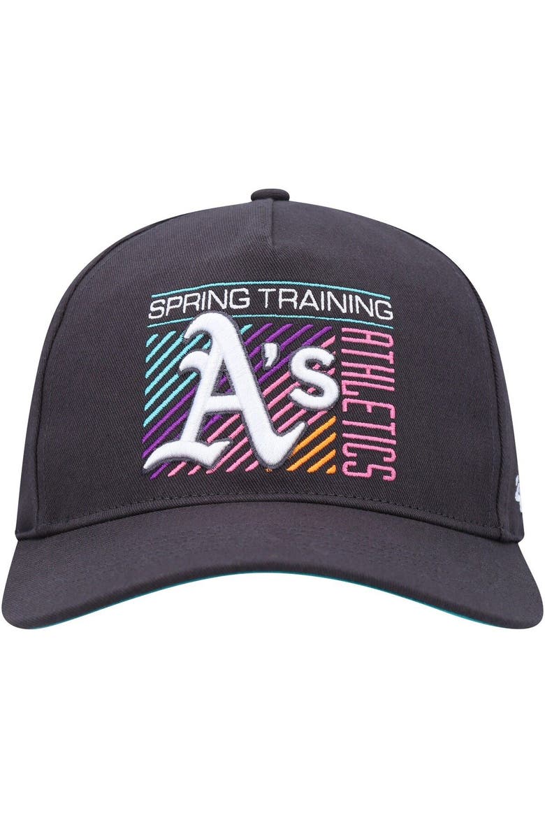 Men's '47  Charcoal Oakland Athletics 2023 Spring Training Reflex Hitch Snapback Hat, Alternate, color, Charcoal