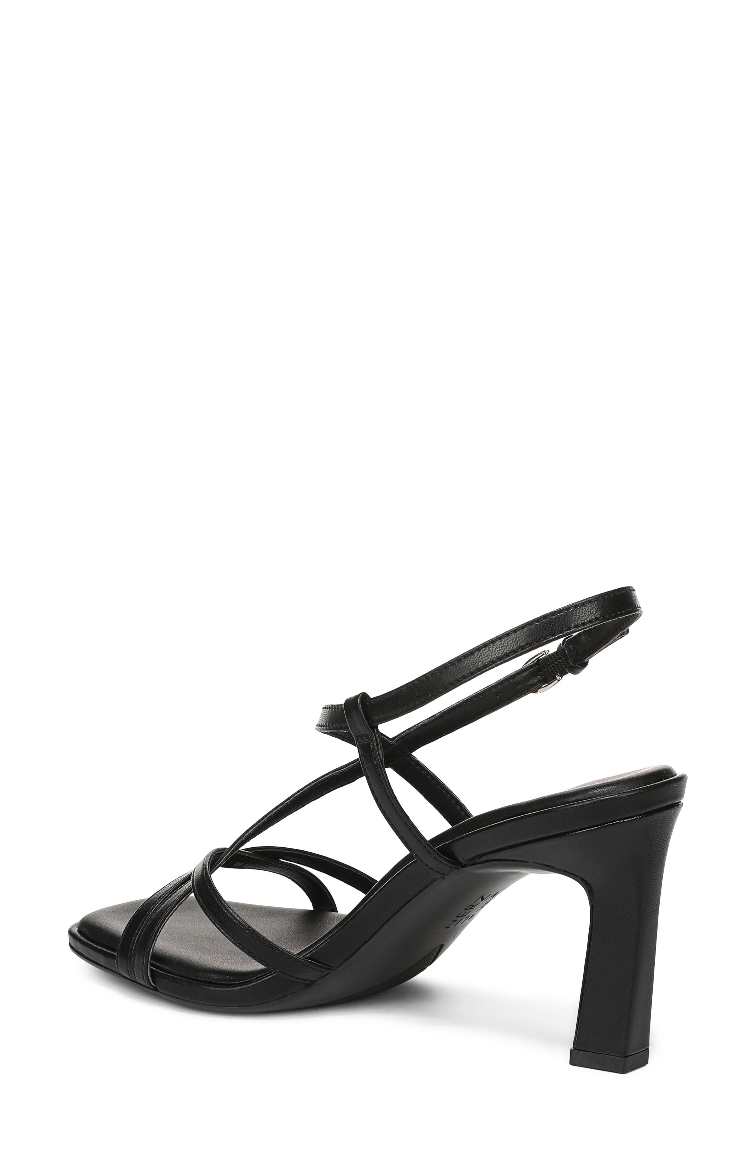 Sanza Strappy Sandal, Alternate, color, BLACK