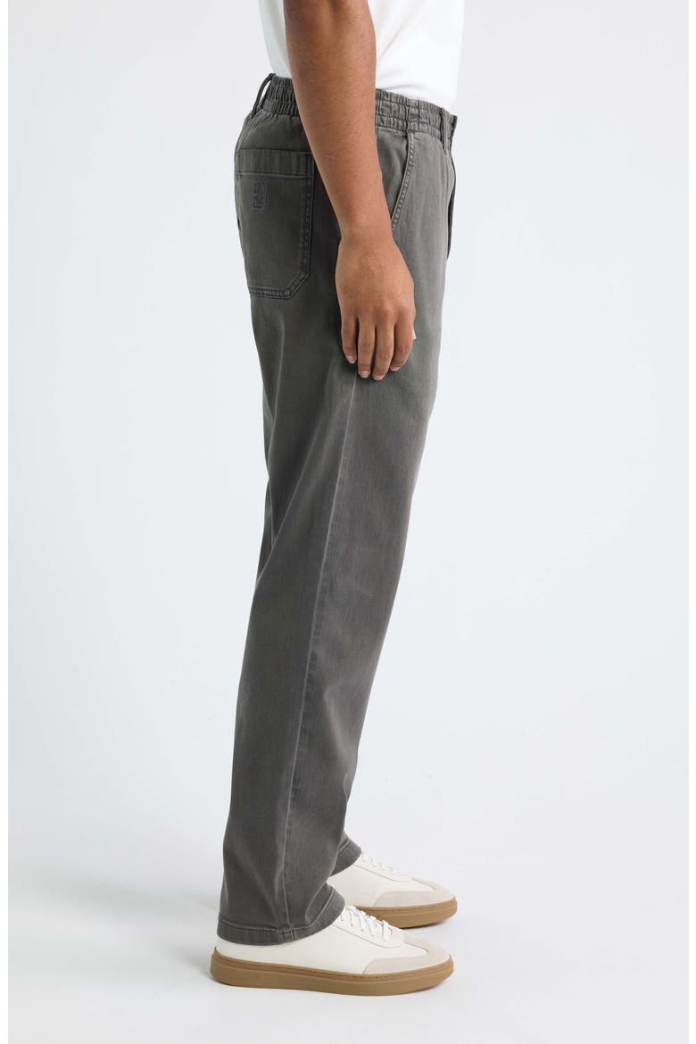 Benton Relaxed Fit Elastic Waist Cotton Blend Twill Pants, Alternate, color, DARK PEWTER