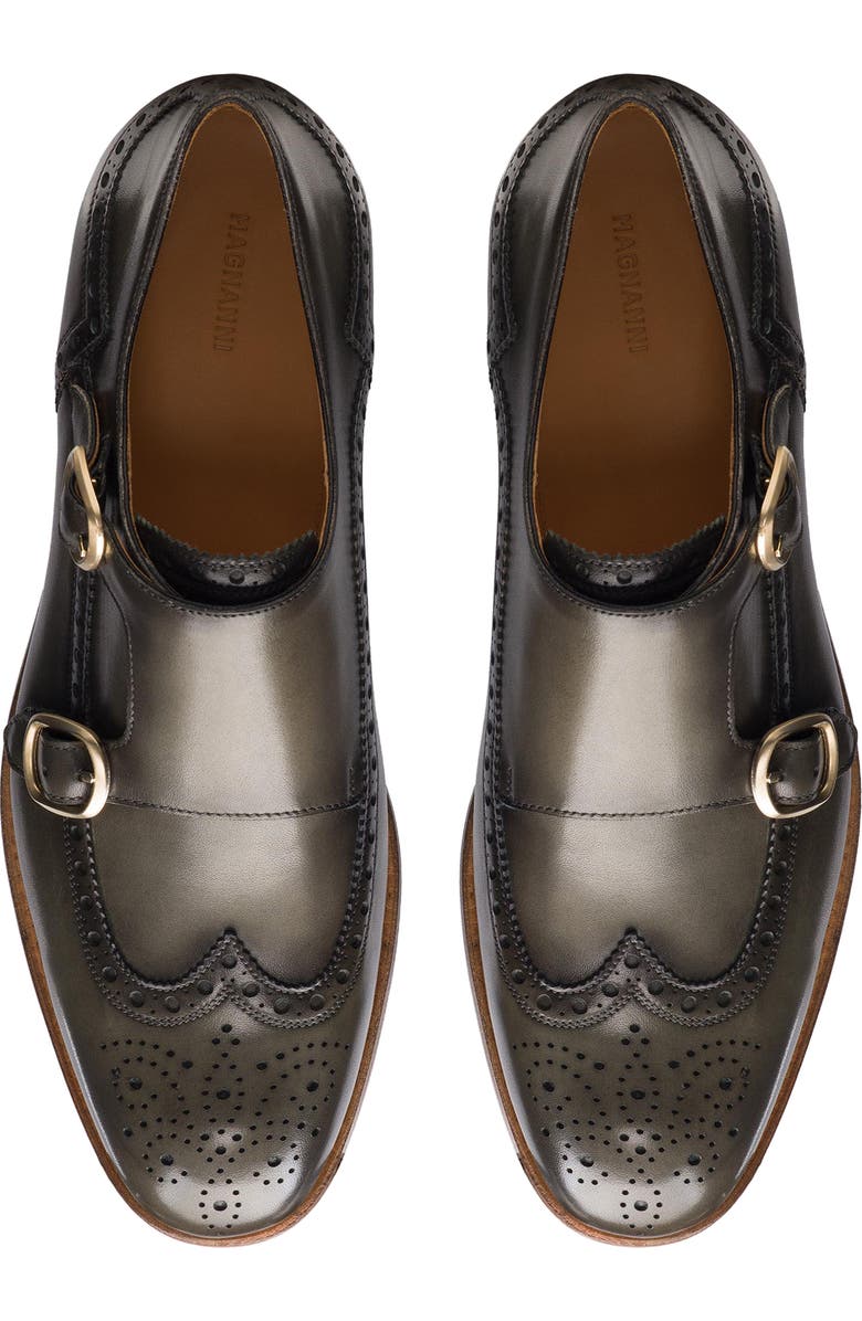 Magnanni Alicia Double Monk Strap Shoe, Alternate, color, Mimetico