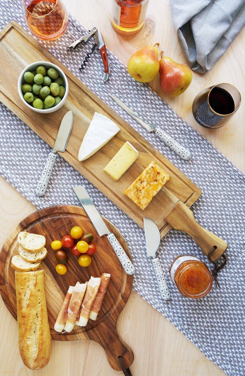 TRUE BRANDS Rustic Farmhouse Acacia Wood Board, Alternate, color, Brown