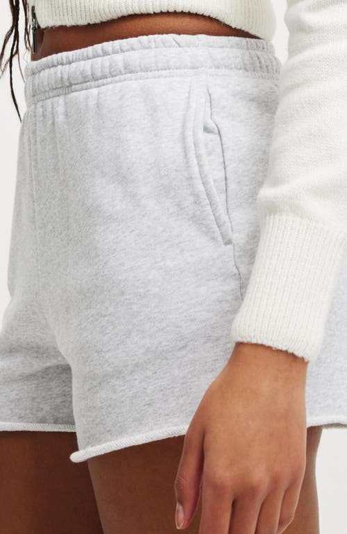 Cotton On Classic Fleece Mini Short In Soft Grey Marle