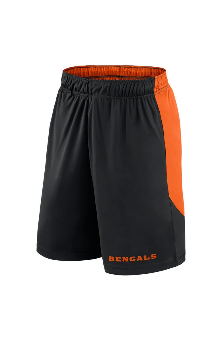 FANATICS Men's Fanatics Black/Orange Cincinnati Bengals Launch Shorts, Alternate, color, 
