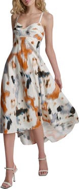 DKNY Abstract Print Sundress