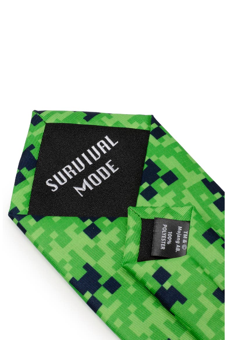 Minecraft Creeper Tie, Alternate, color, GREEN