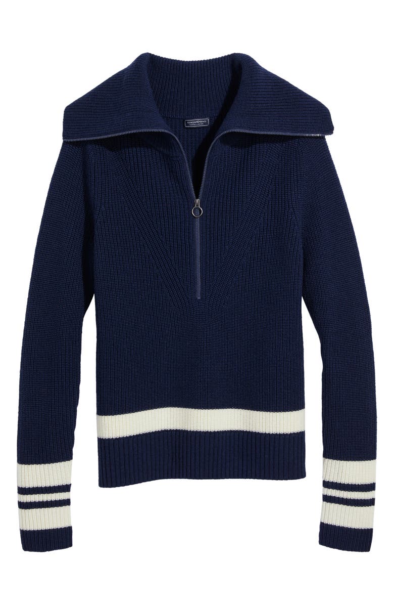 vineyard vines Stripe Half-Zip Merino Wool Sweater, Alternate, color,